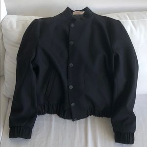 Cuyana black bomber jacket